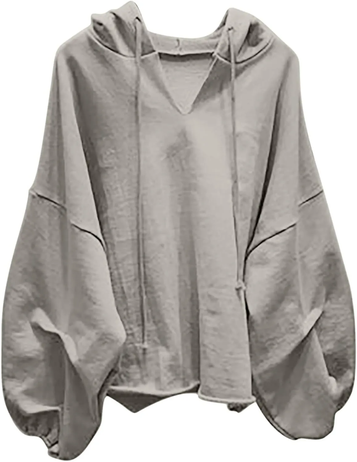2024 Fashion Fall Hoodies for Women Oversized Solid Color Lightweight Sweatshirt Teen Girls Preppy Slouchy Pullover