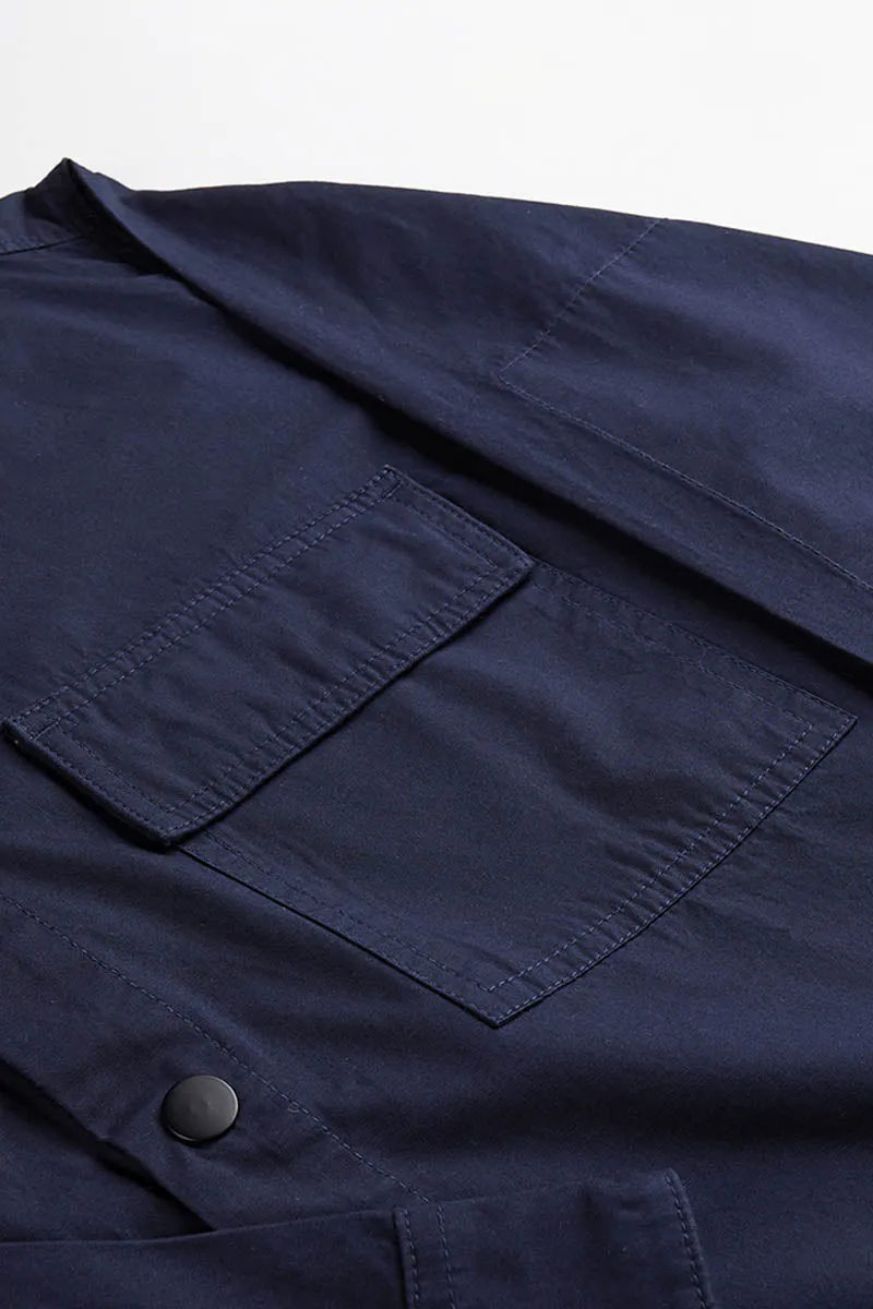 6001 Lightweight Buttoned Overshirt | Midnight Blue
