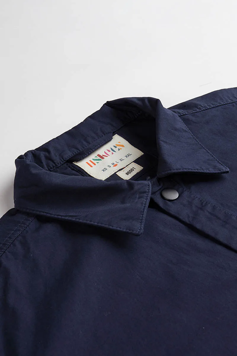 6001 Lightweight Buttoned Overshirt | Midnight Blue