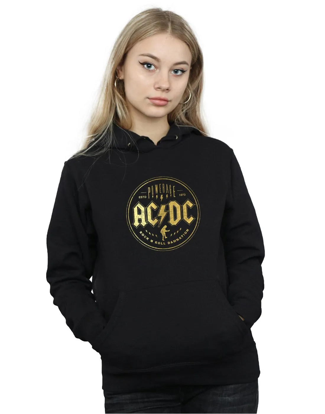 AC/DC Womens/Ladies Rock N Roll Damnation Hoodie