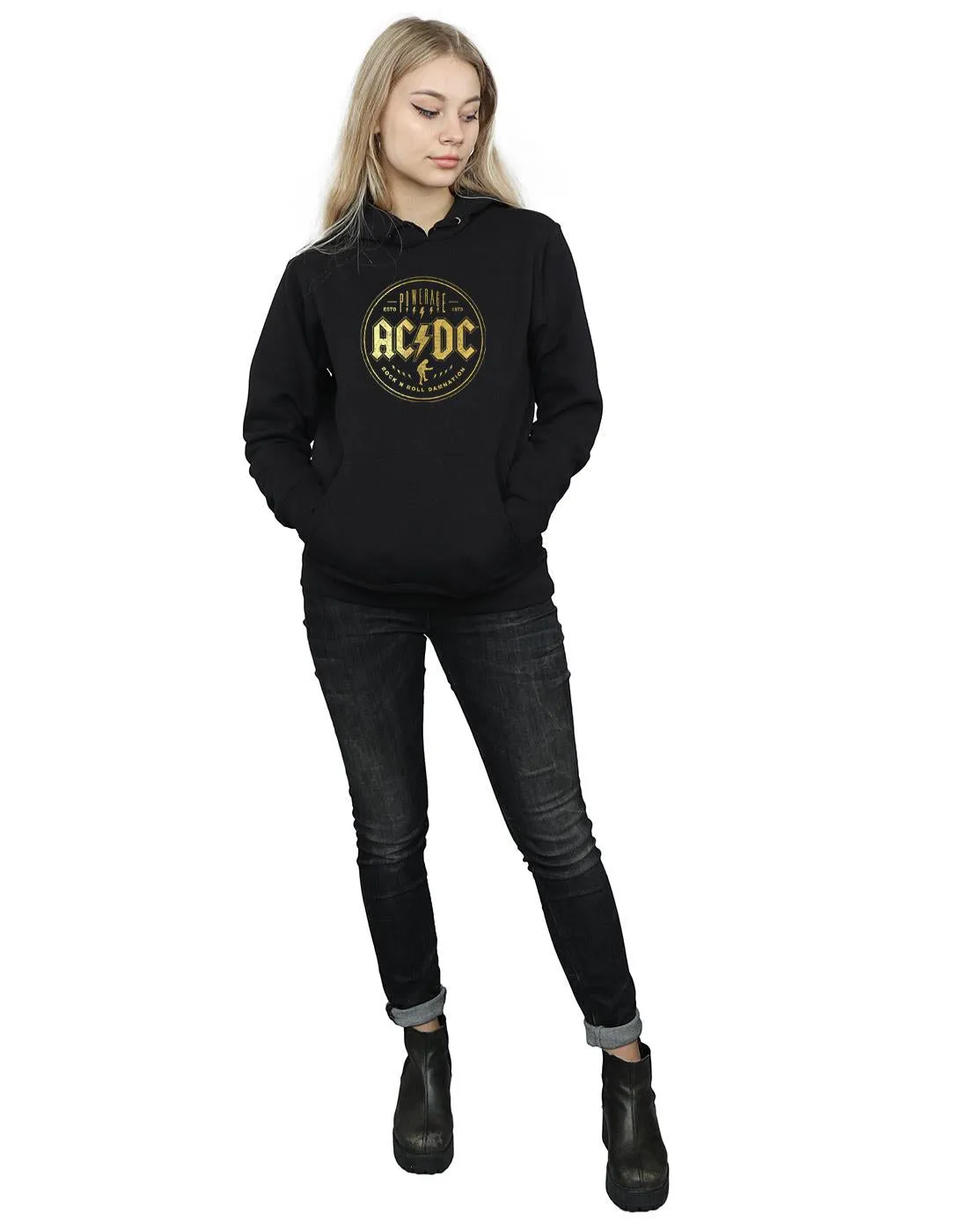 AC/DC Womens/Ladies Rock N Roll Damnation Hoodie