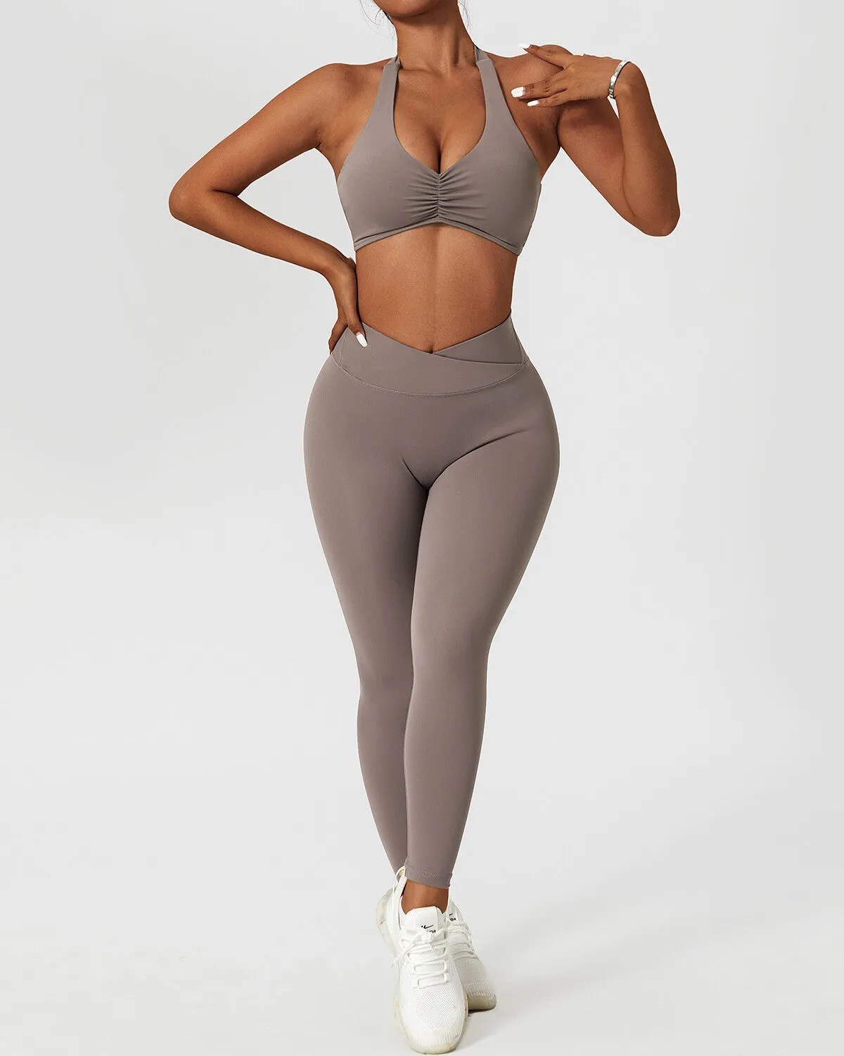 Adalee Sports Bra - Taupe