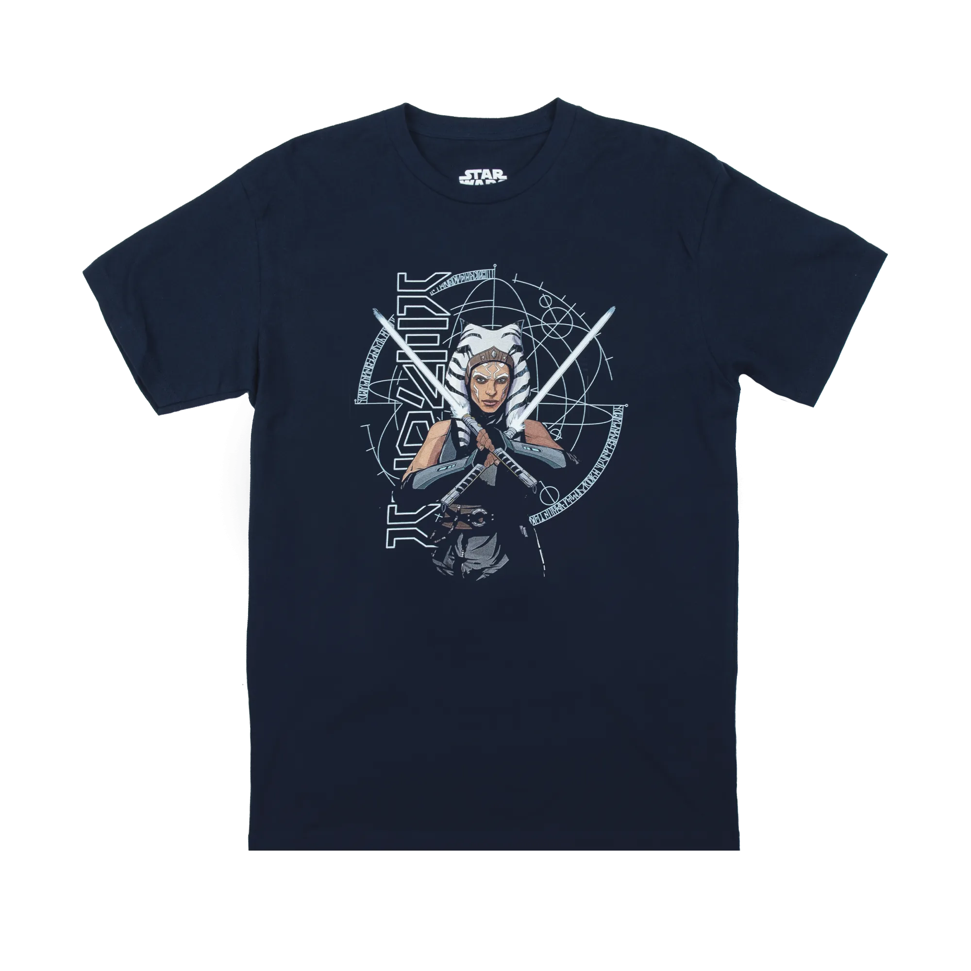 Ahsoka With Lightsaber Navy Tee