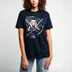 Ahsoka With Lightsaber Navy Tee