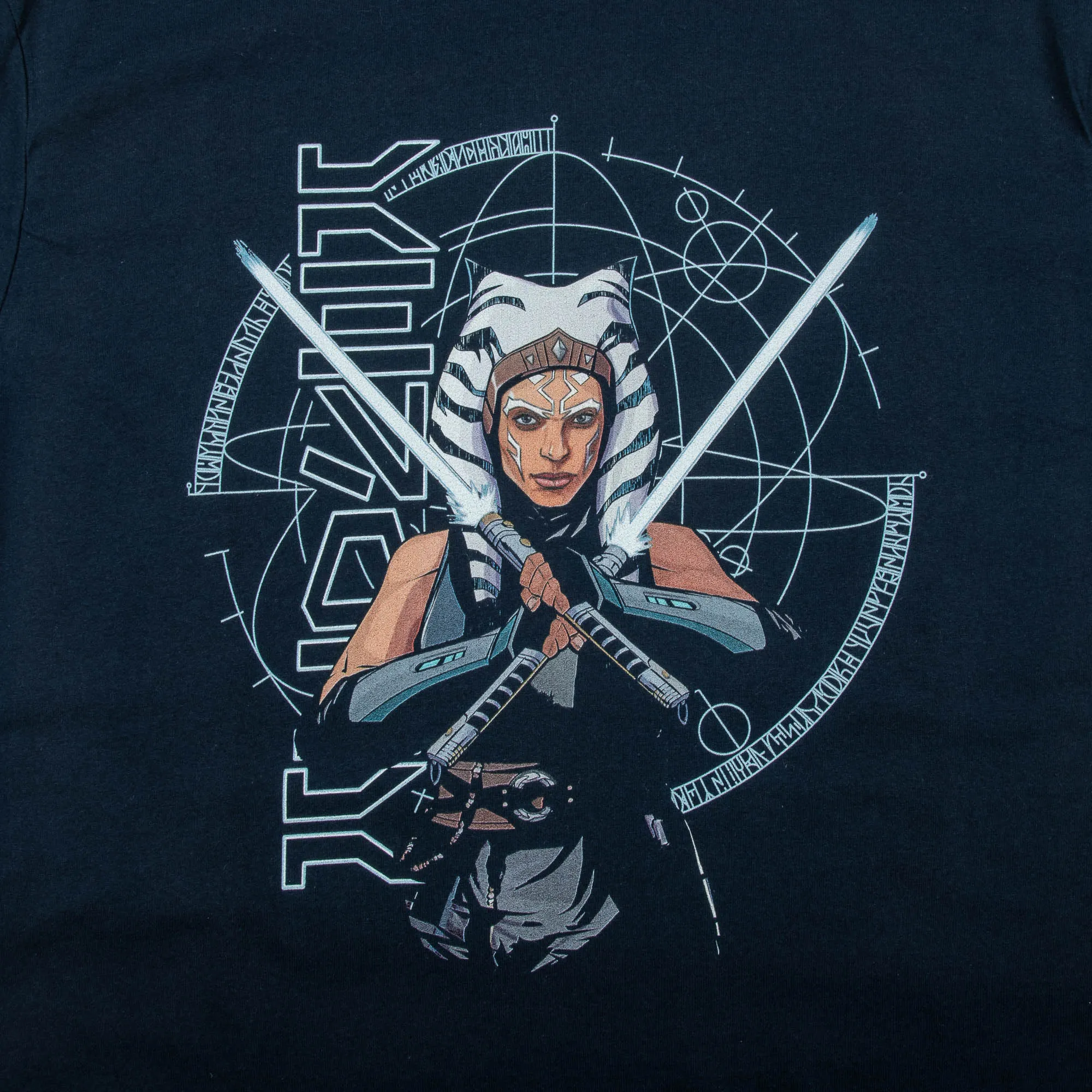 Ahsoka With Lightsaber Navy Tee