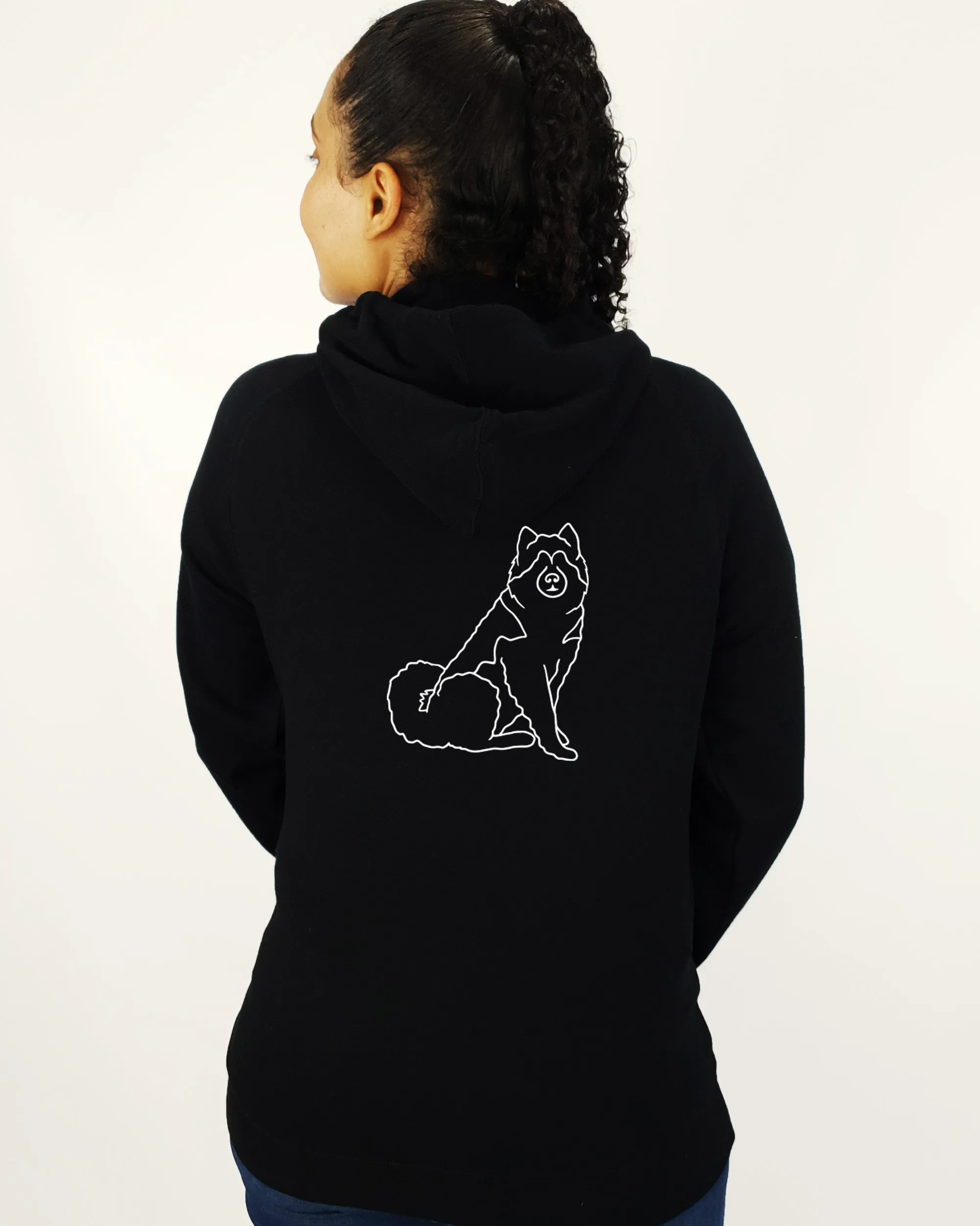 Alaskan Malamute Mum Illustration: Unisex Hoodie