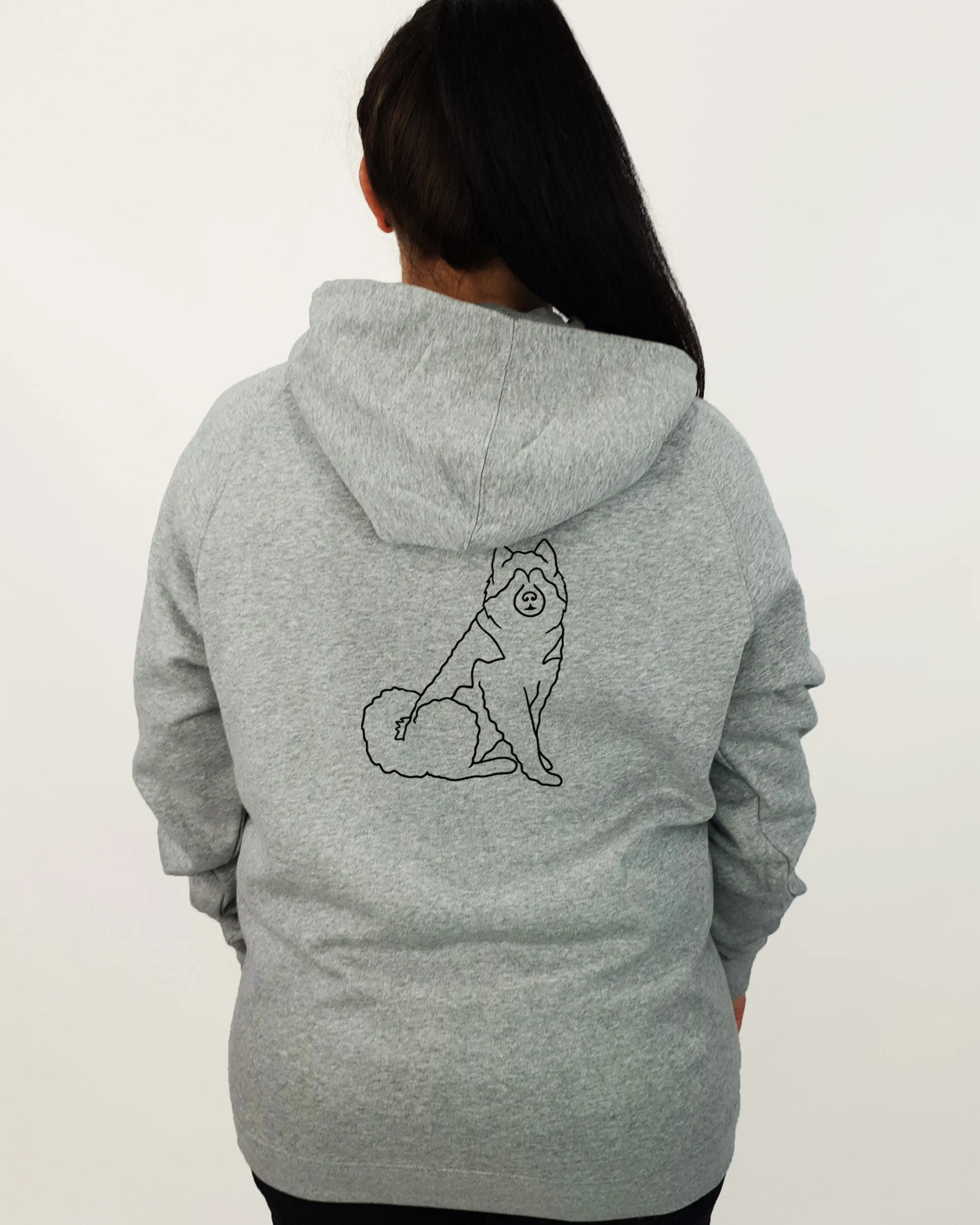 Alaskan Malamute Mum Illustration: Unisex Hoodie