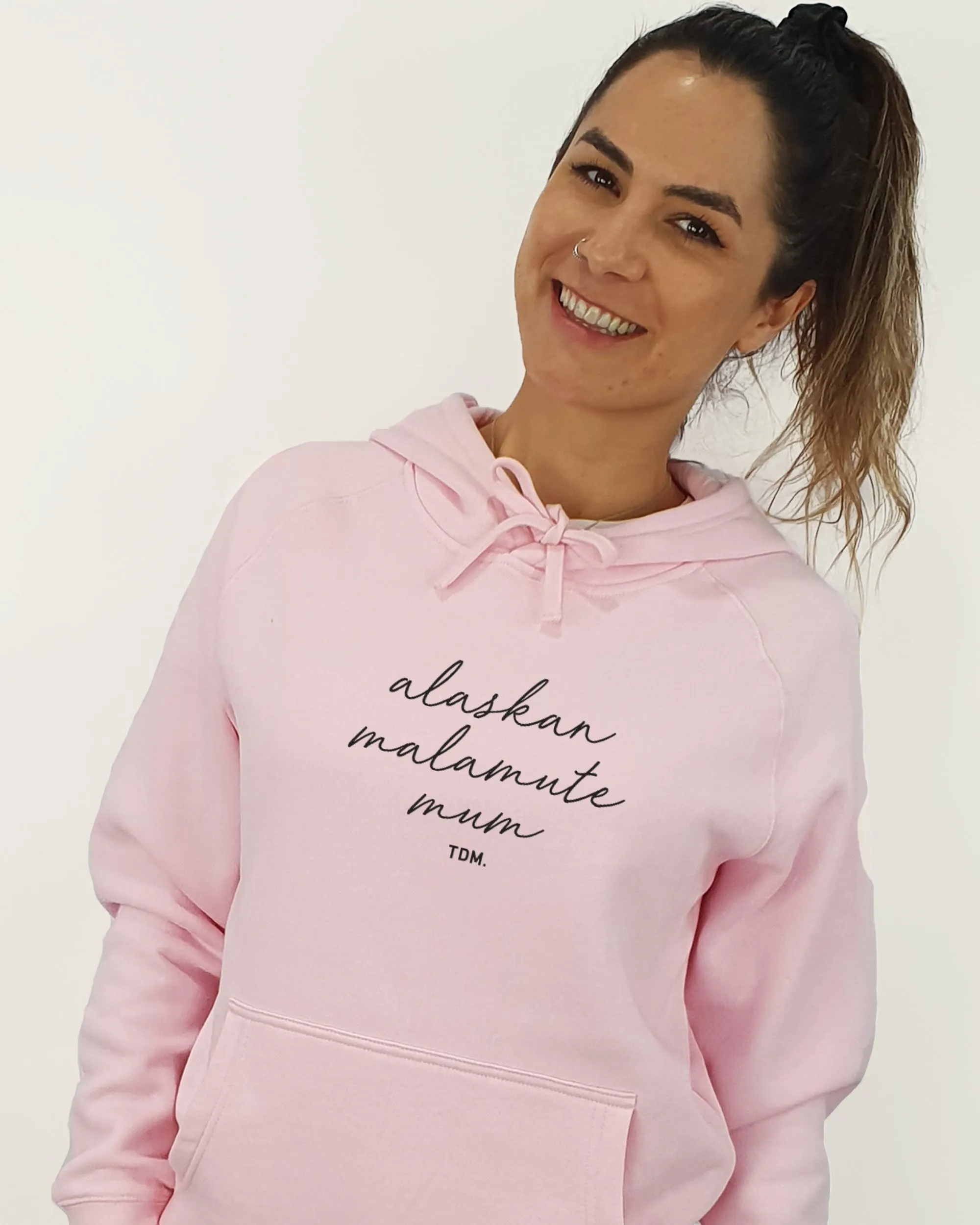 Alaskan Malamute Mum Illustration: Unisex Hoodie