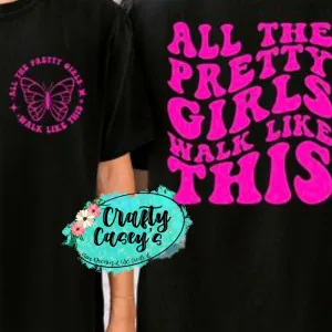 All The Pretty Girls Dance Like This Left Pocket Logo -Tee by Crafty Casey's