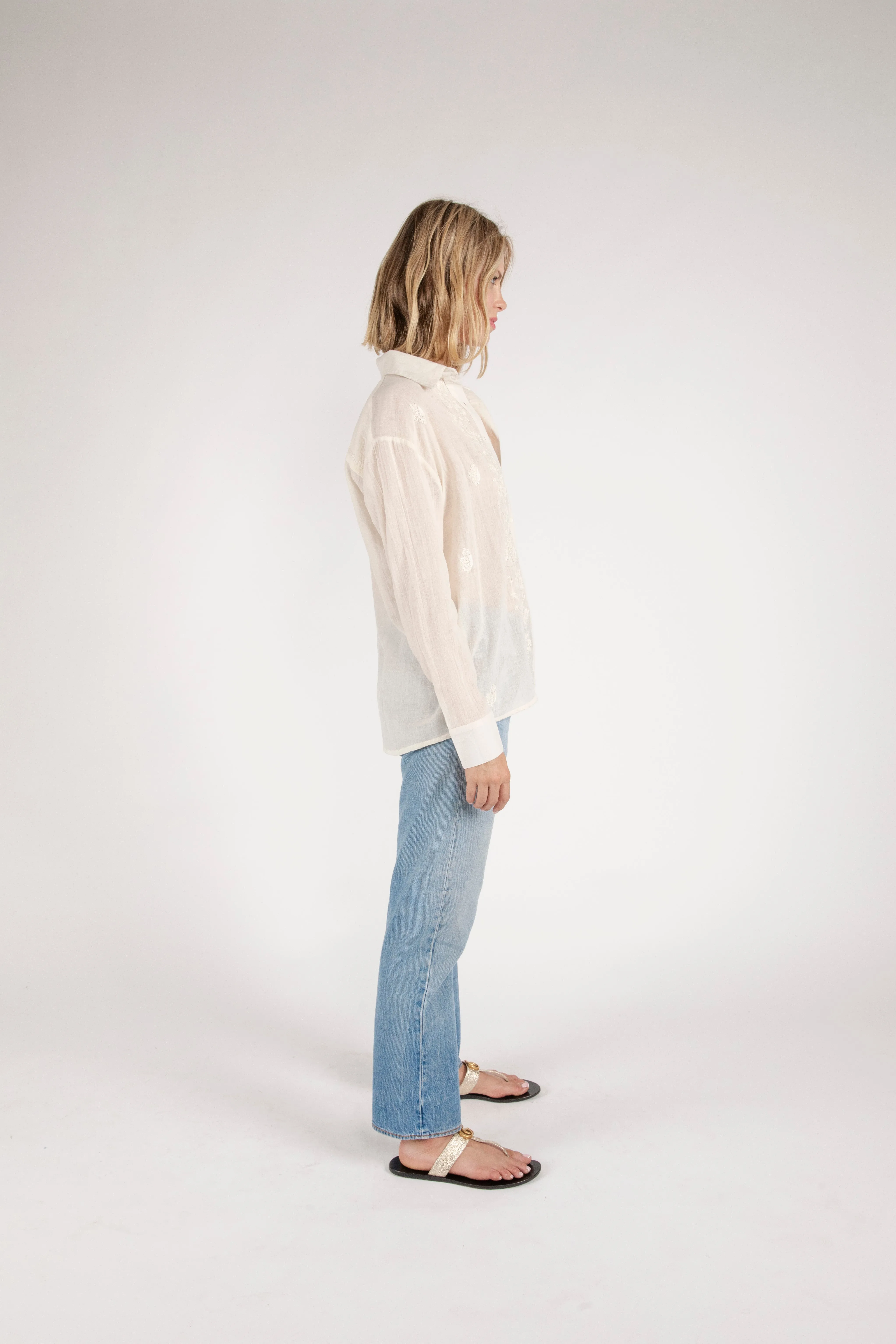Bahar Embroidered Button Down