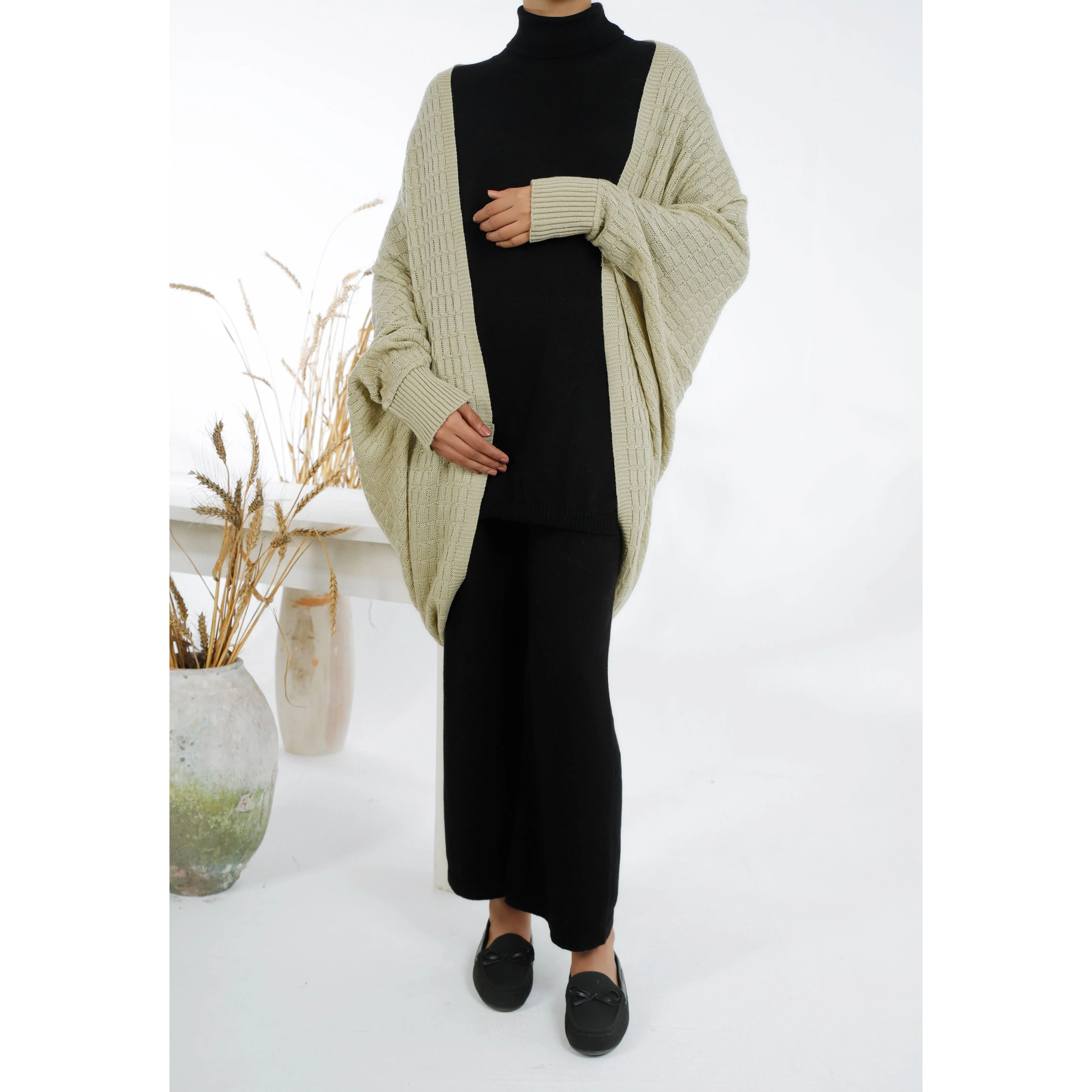 Beige Sweaters Co-ord Set PW4876