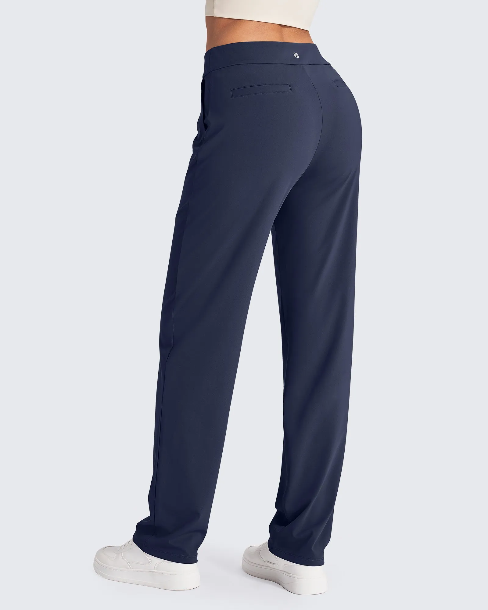 Bizcasual High-Waist Straight Dress Pants