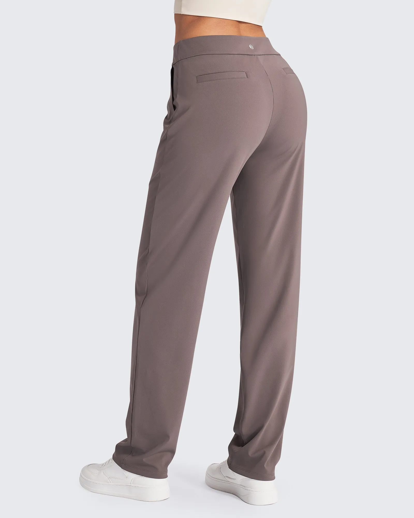 Bizcasual High-Waist Straight Dress Pants