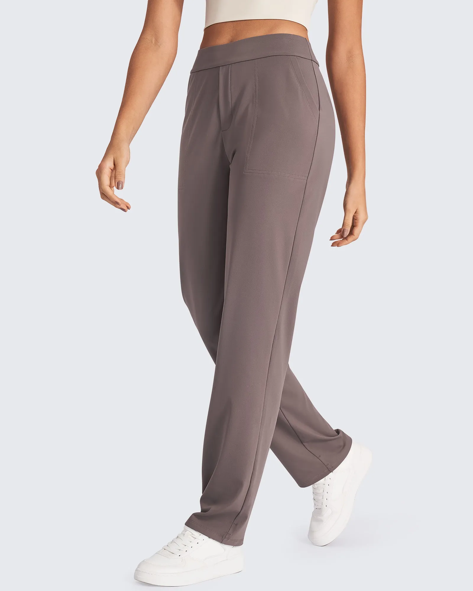 Bizcasual High-Waist Straight Dress Pants