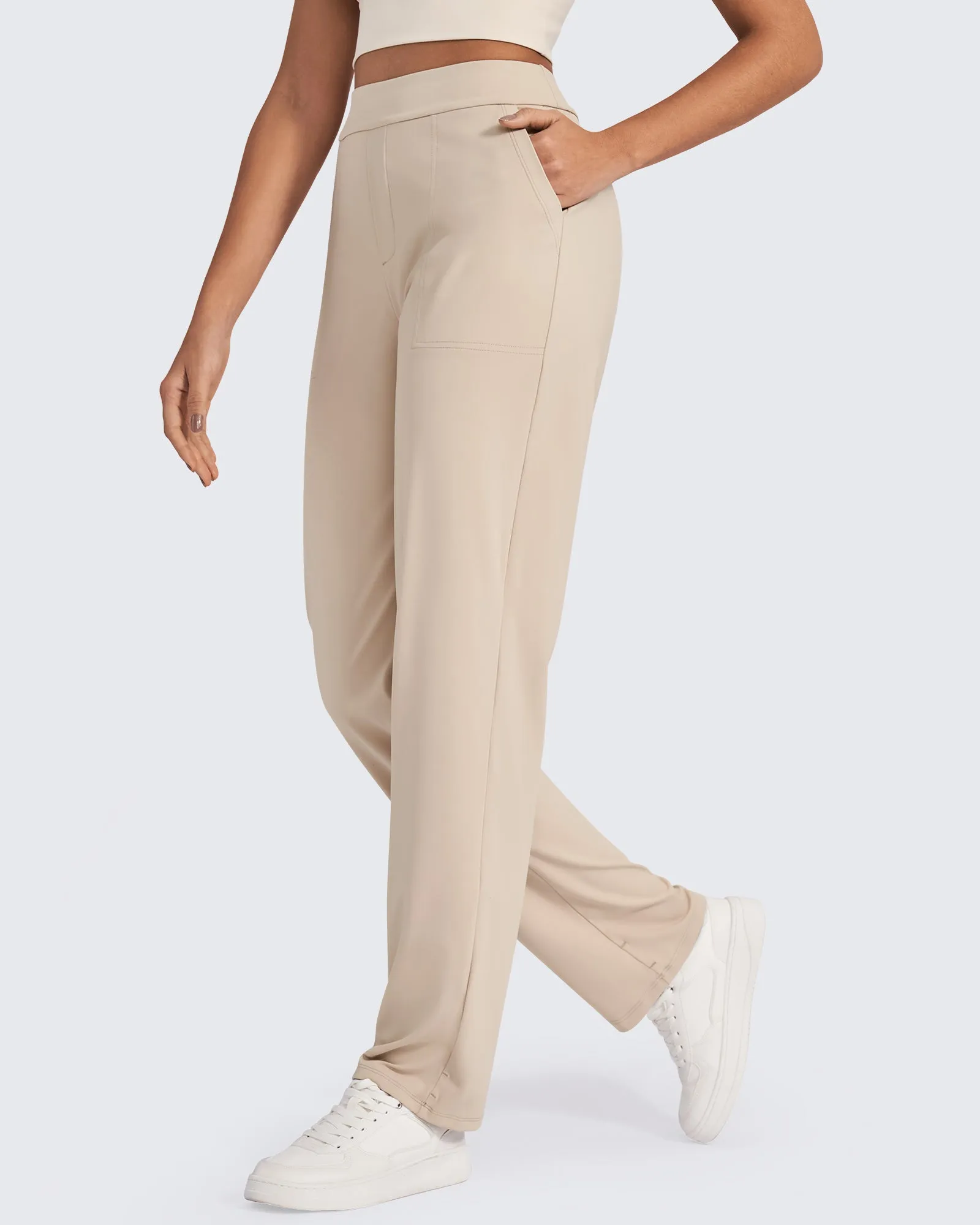 Bizcasual High-Waist Straight Dress Pants