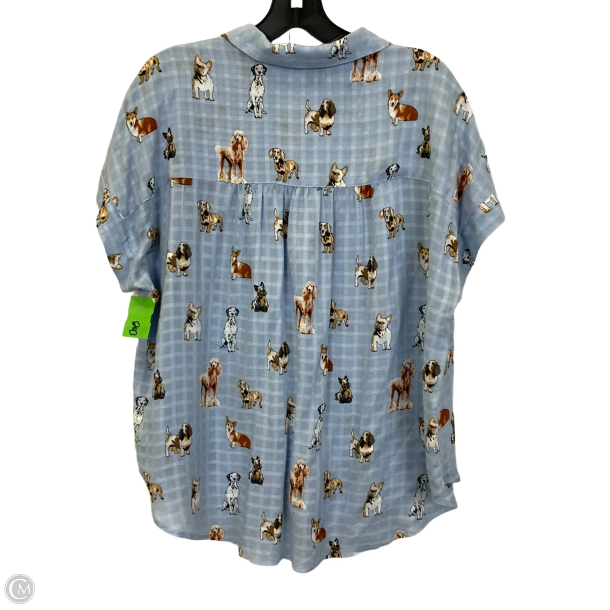 Blouse Short Sleeve By Jane And Delancey In Blue, Size: M