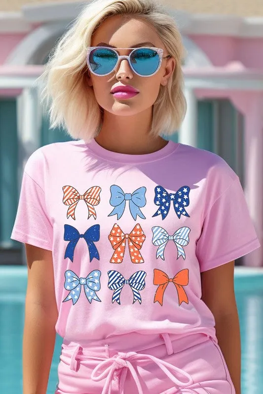 Bows Ribbons Fourth Of July Graphic T Shirt