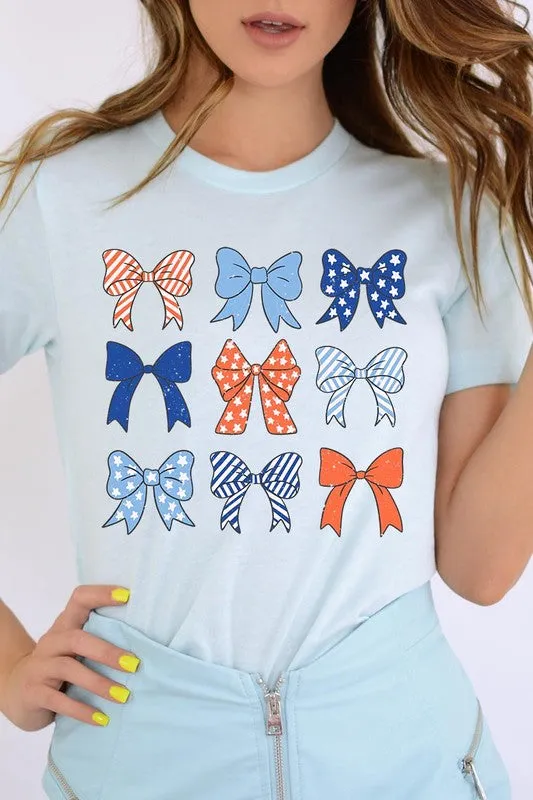 Bows Ribbons Fourth Of July Graphic T Shirt