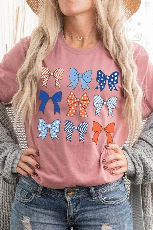 Bows Ribbons Fourth Of July Graphic T Shirt
