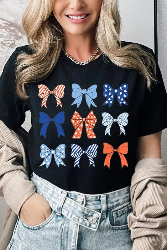 Bows Ribbons Fourth Of July Graphic T Shirt