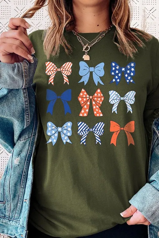 Bows Ribbons Fourth Of July Graphic T Shirt