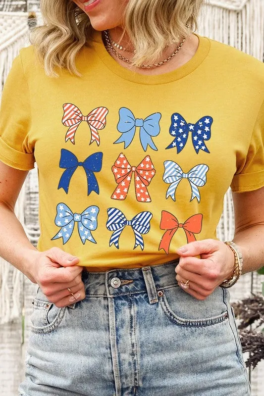 Bows Ribbons Fourth Of July Graphic T Shirt