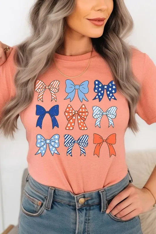Bows Ribbons Fourth Of July Graphic T Shirt