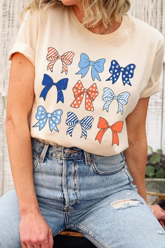 Bows Ribbons Fourth Of July Graphic T Shirt