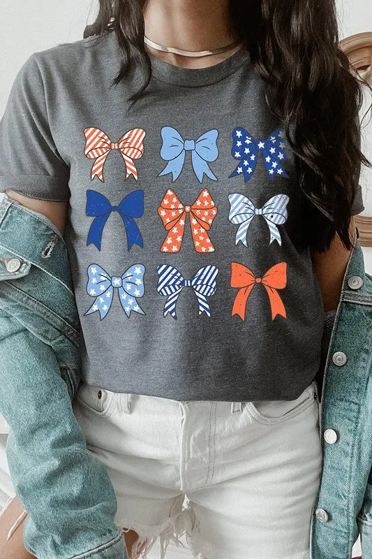 Bows Ribbons Fourth Of July Graphic T Shirt