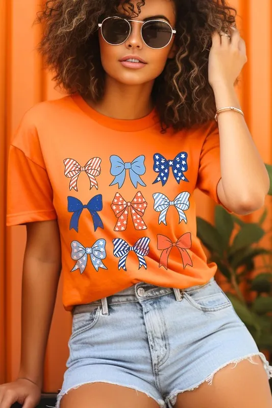 Bows Ribbons Fourth Of July Graphic T Shirt