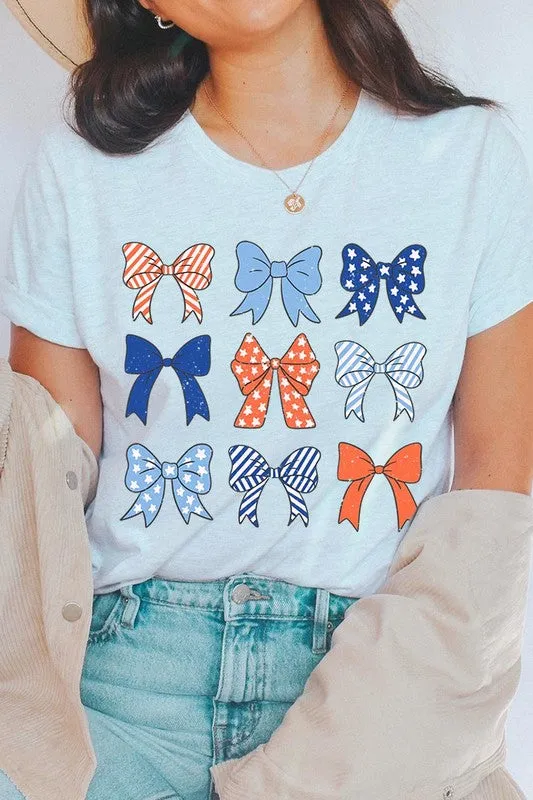 Bows Ribbons Fourth Of July Graphic T Shirt