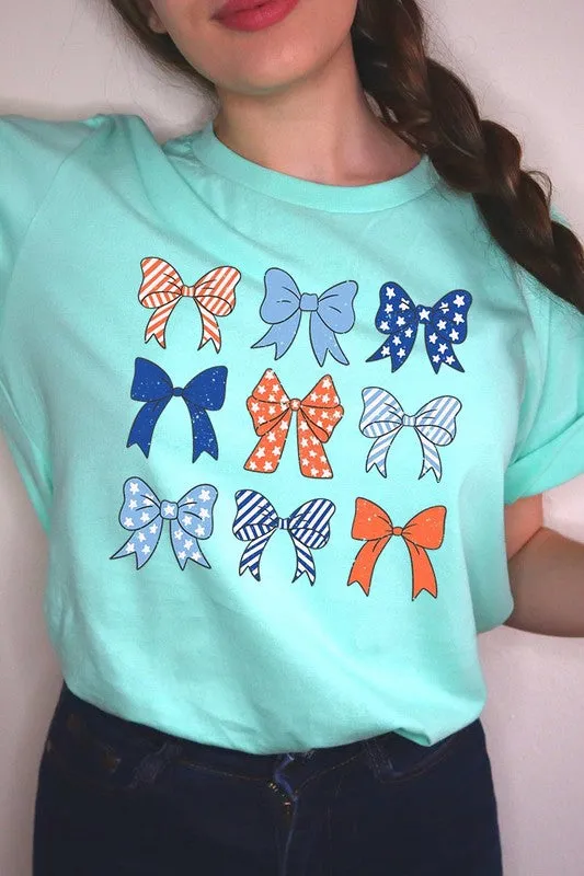 Bows Ribbons Fourth Of July Graphic T Shirt