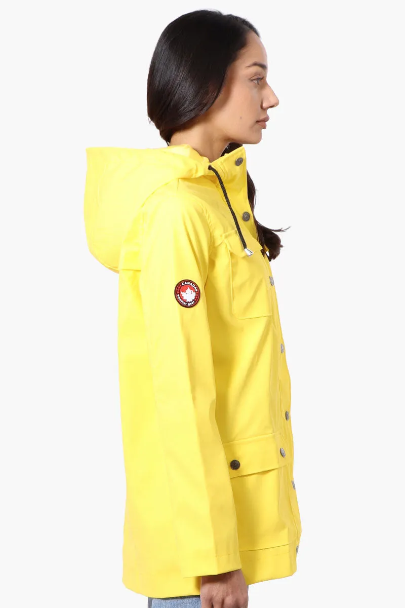 Canada Weather Gear Hooded Soft Shell Lightweight Jacket - Yellow