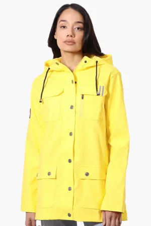 Canada Weather Gear Hooded Soft Shell Lightweight Jacket - Yellow