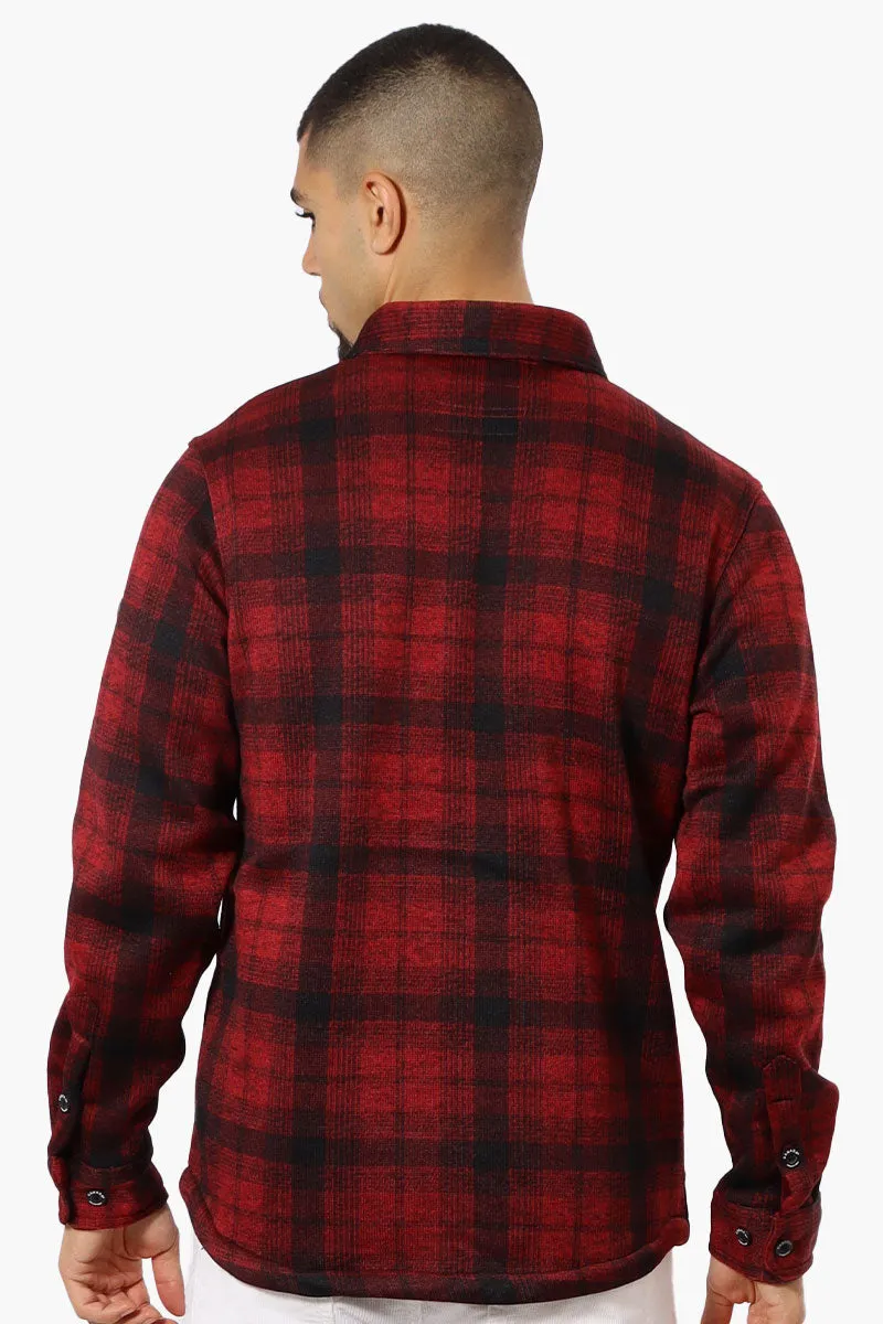 Canada Weather Gear Plaid Flap Pocket Lightweight Jacket - Red