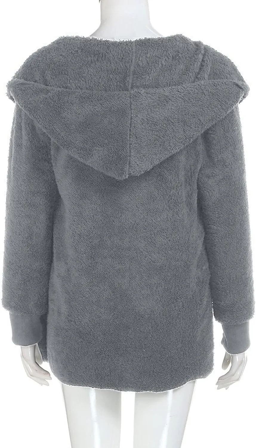 Cardigan for Women Winter Fashion Plus Size Long Fleece Jacket Casual Long Sleeve Open Front Coat Fuzzy Outerwear