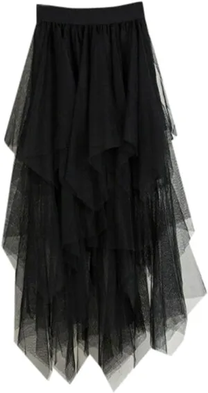 Casual Womens Comfortable High Waist Pleated Tutu Skirt Ladies Midi Skirt Trendy Skirts for Women