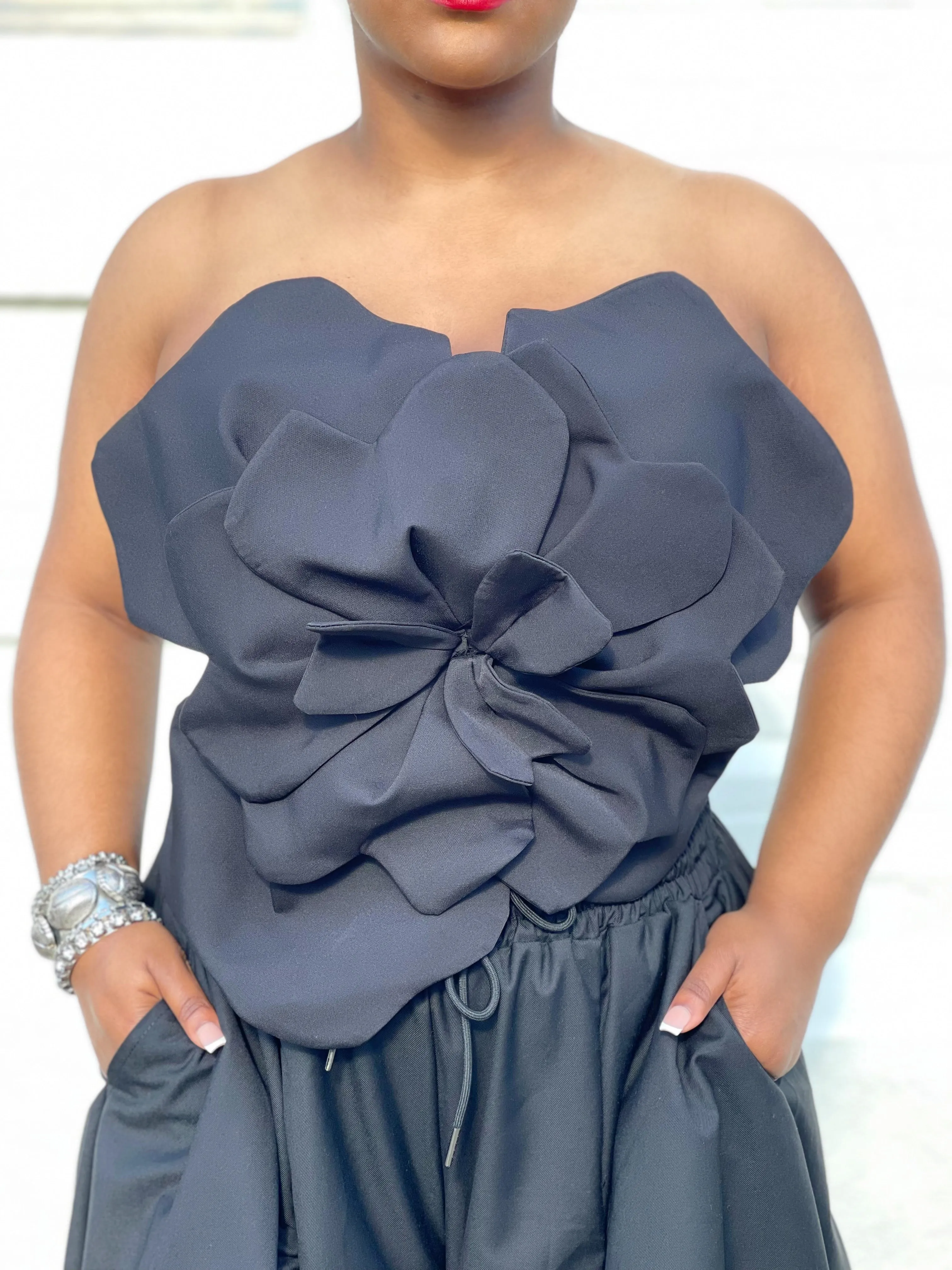 Chrysa Crop Top Black