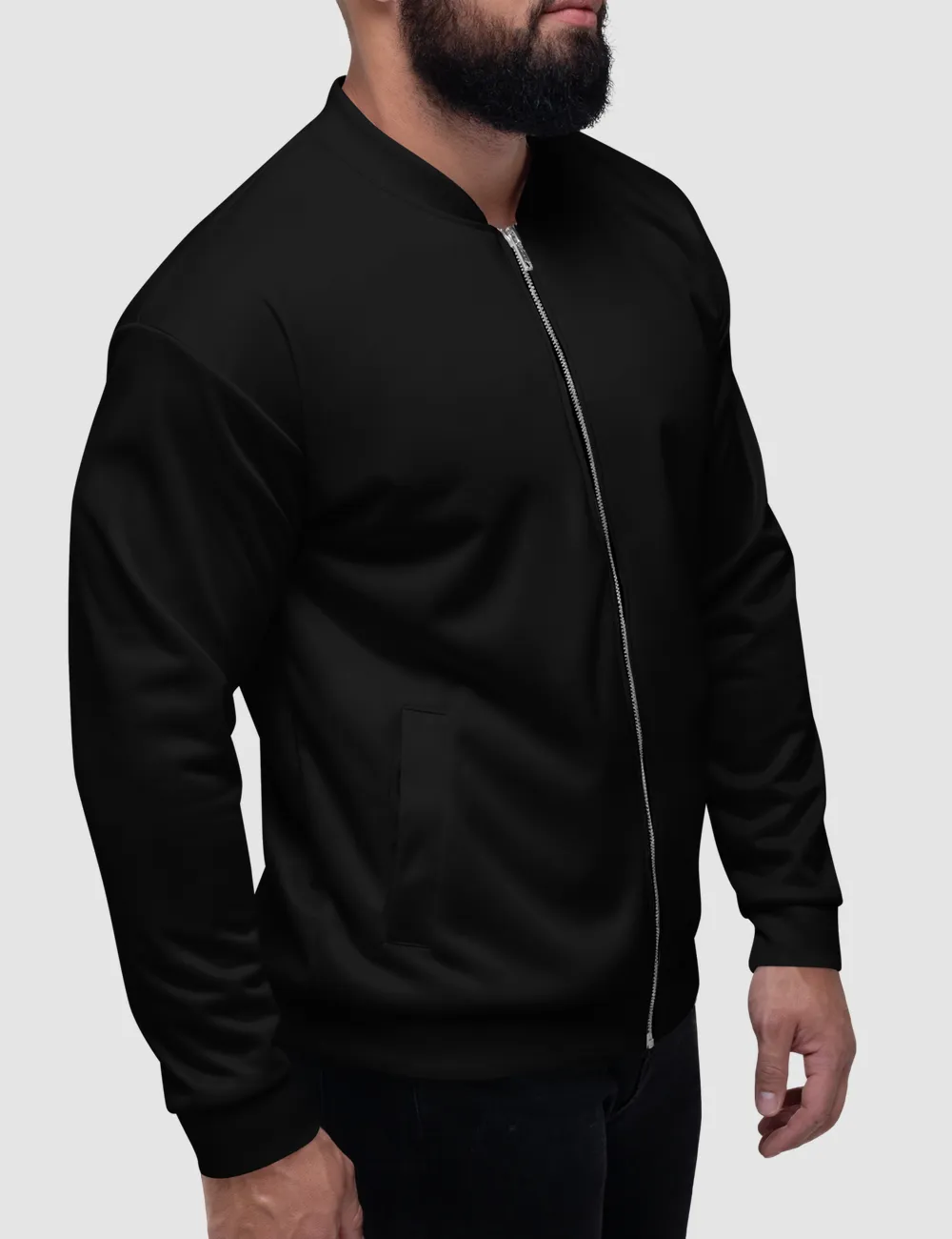 Classic Black Men's Lightweight Bomber Jacket