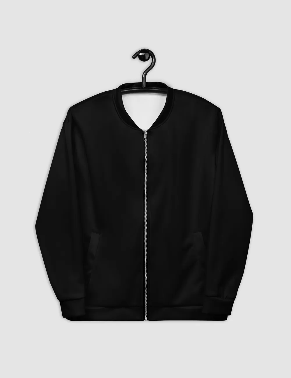 Classic Black Men's Lightweight Bomber Jacket