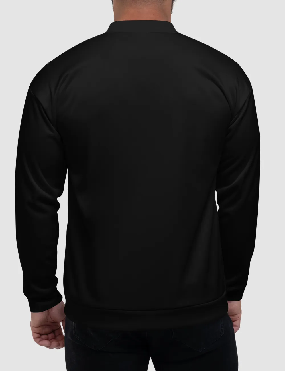 Classic Black Men's Lightweight Bomber Jacket