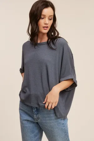 Crepe Hacci Cuffed Tee