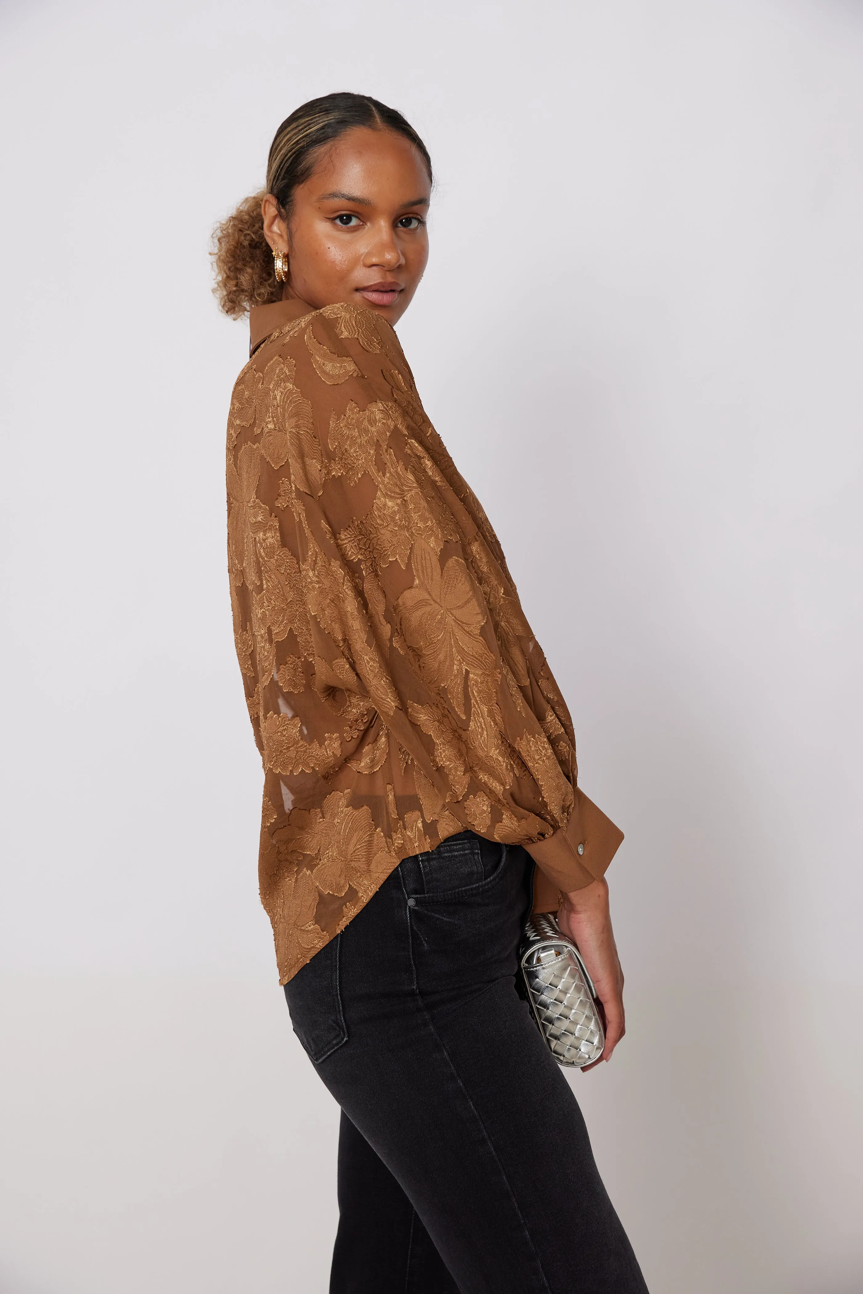 Ellena Floral Button Down Blouse