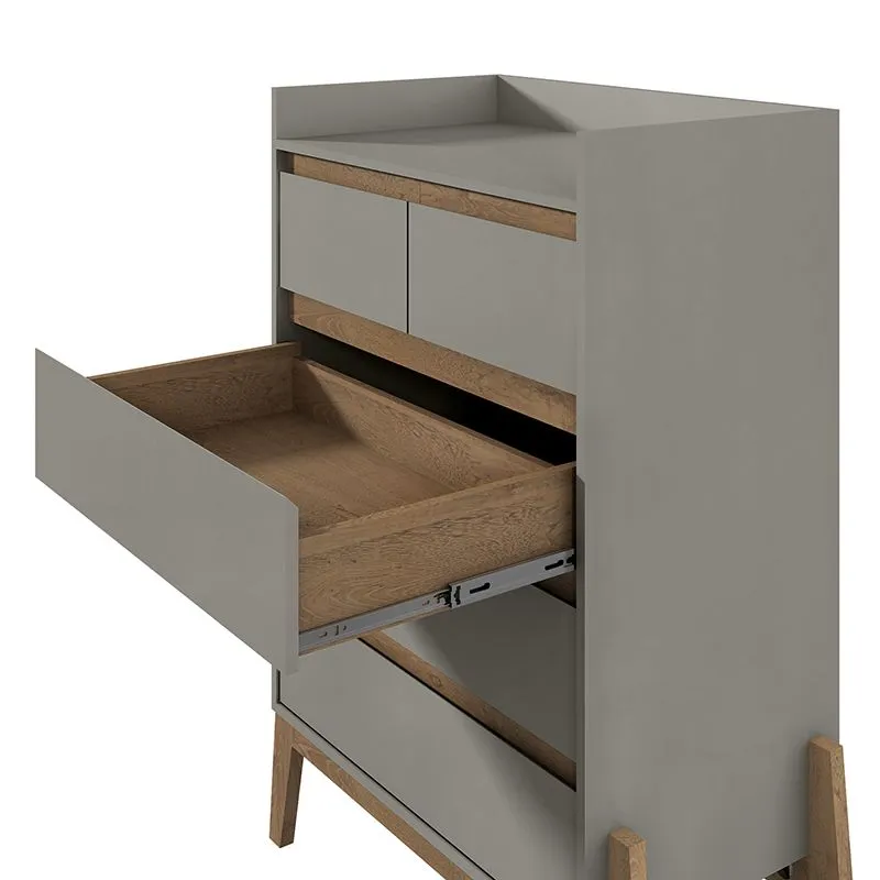 Essence 48.23" Tall Dresser with 5 Full Extension Drawers in Grey