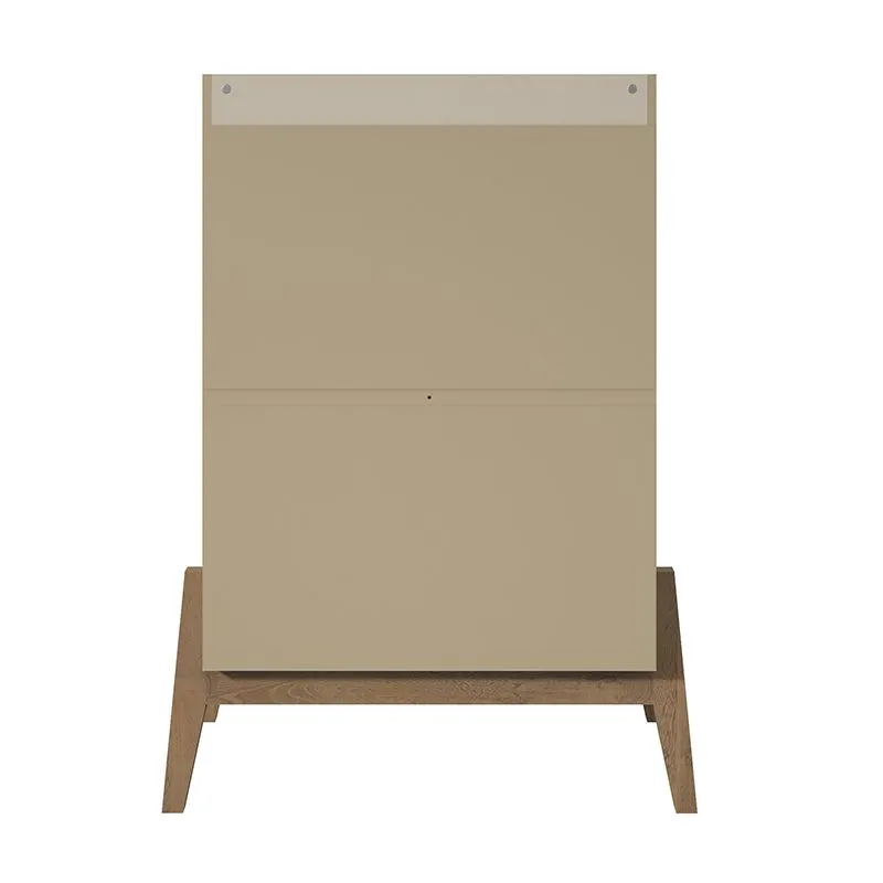 Essence 48.23" Tall Dresser with 5 Full Extension Drawers in Off White