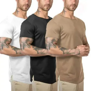 Essential Comfort: Solid Cotton Short Sleeve T-Shirt for Everyday Style