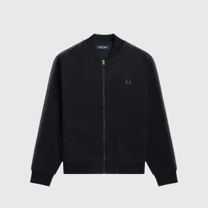 Fred Perry Knitted Taped Track Jacket - Shaded Navy