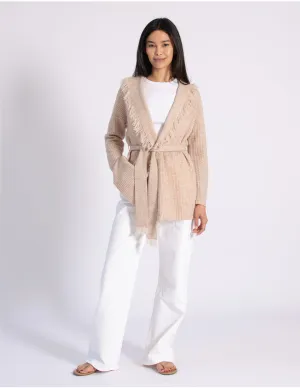 Fringe Wrap Duster Sweater