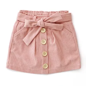Heidi Mini Cord Skirt - CORAL