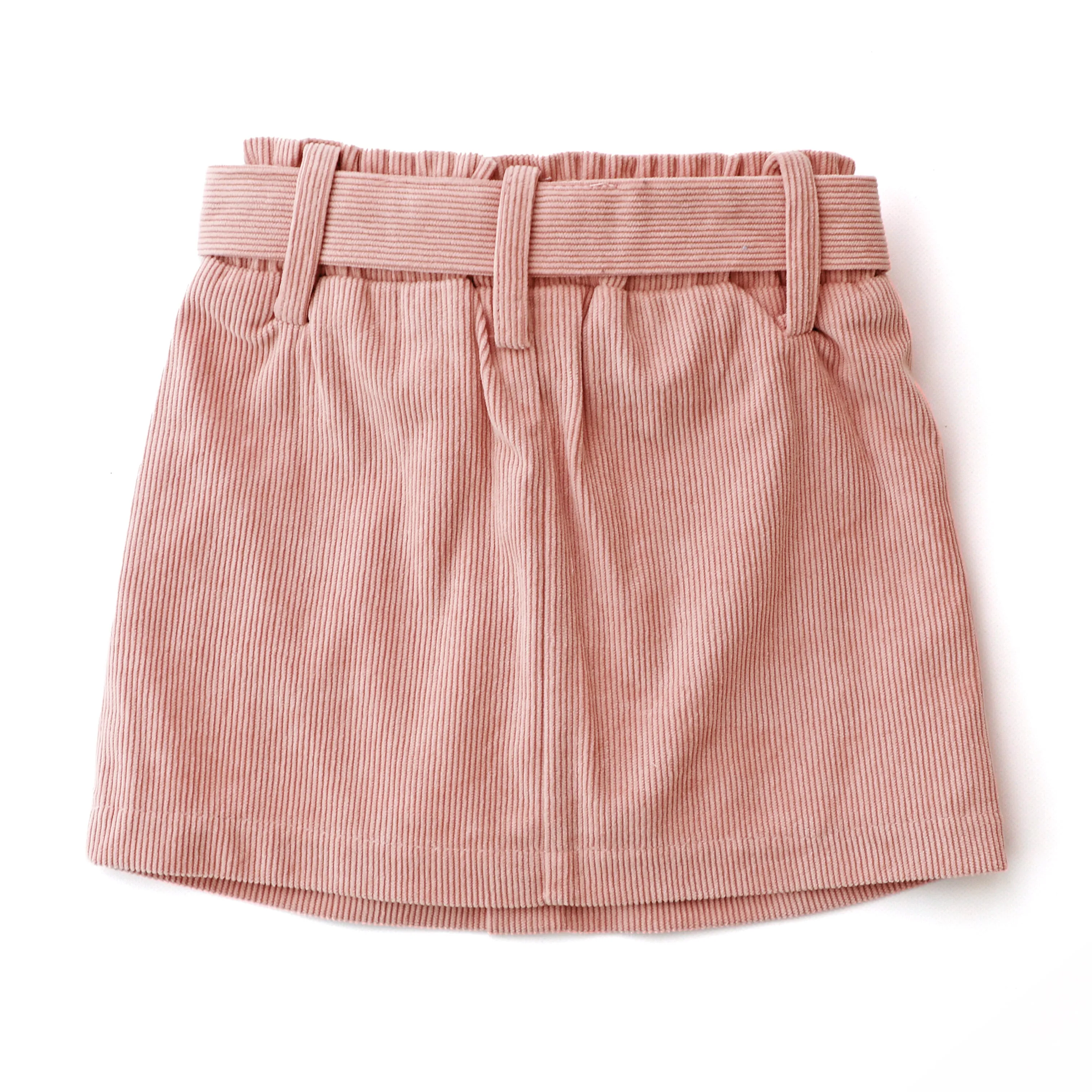 Heidi Mini Cord Skirt - CORAL